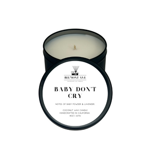 8oz Baby Don’t Cry Tin Candle