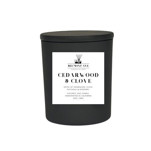 10oz Cedarwood & Clove Scented Coconut Wax Candle