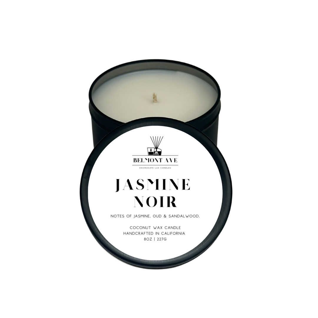 8oz Jasmine Noir Coconut Wax Tin Candle