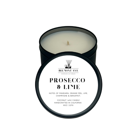 8oz Prosecco & Lime Coconut Wax Tin Candle