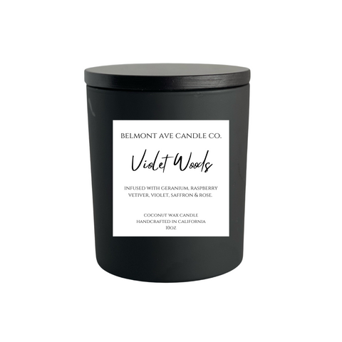 10oz Violet Woods Scented Coconut Wax Candle